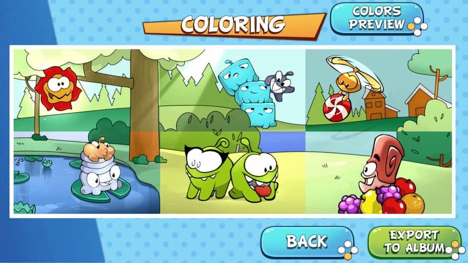 Скриншот 4 из Om Nom: Coloring, Toons & Puzzle