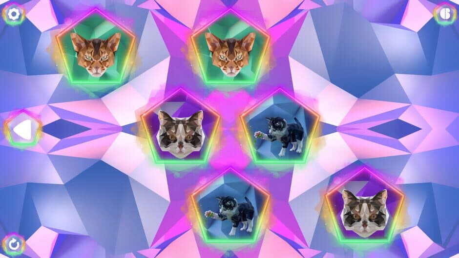 Скриншот 2 из Poly Memory: Cats