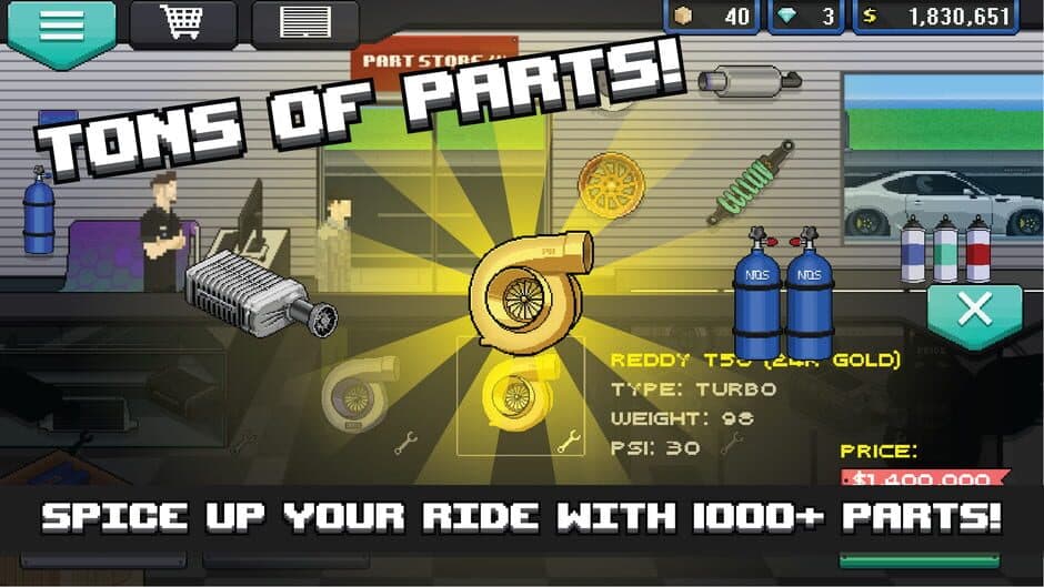 Скриншот 4 из Pixel Car Racer
