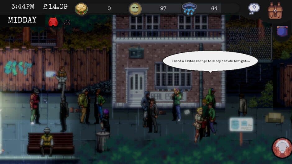 Скриншот 1 из Change: A Homeless Survival Experience - Living City Expansion