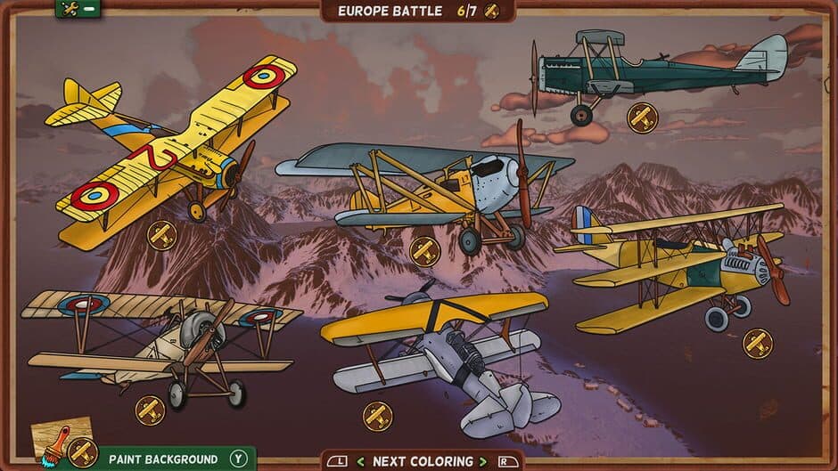 Скриншот 1 из Red Wings: Coloring Planes - American Aces