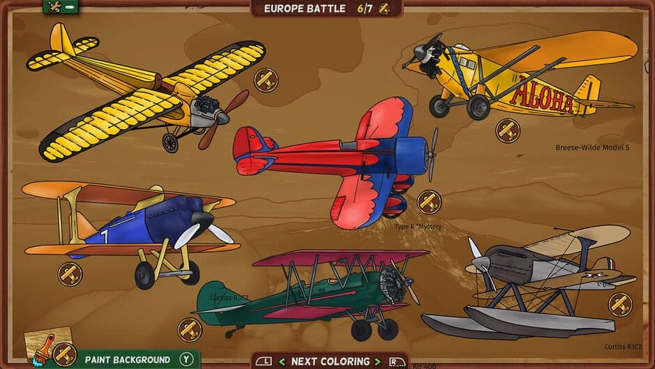 Скриншот 2 из Red Wings: Coloring Planes - American Aces