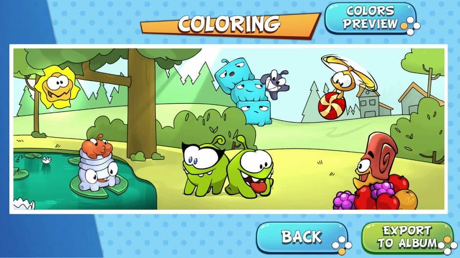 Скриншот 2 из Om Nom: Coloring, Toons & Puzzle - All DLC Pack