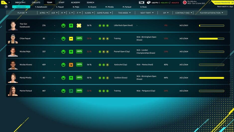 Скриншот 2 из Tennis Manager 2022