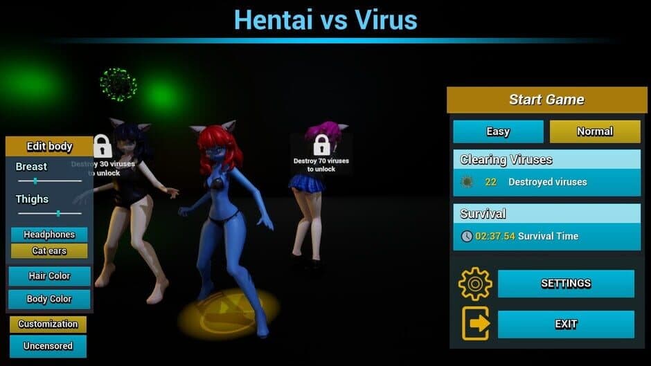 Скриншот 2 из Hentai vs Virus: I Am Waifu