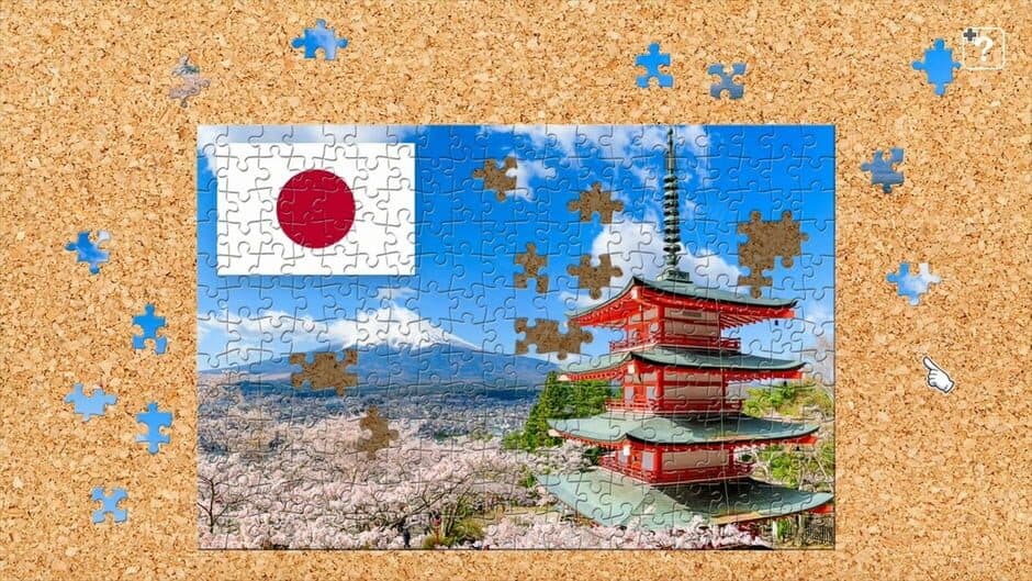 Скриншот 4 из Jigsaw Masterpieces: Landscapes with Flags of the World - Asia vol.1