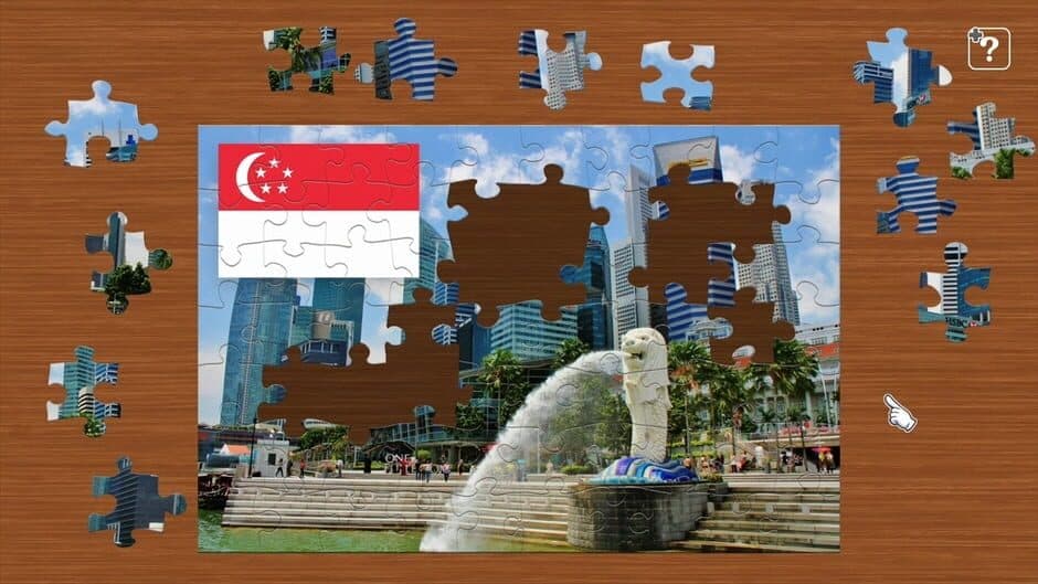 Скриншот 3 из Jigsaw Masterpieces: Landscapes with Flags of the World - Asia vol.1
