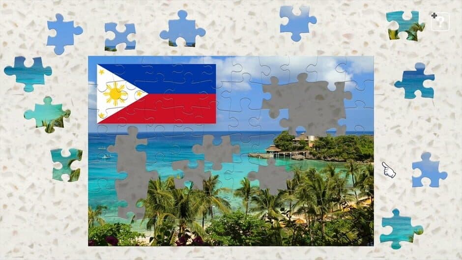 Скриншот 2 из Jigsaw Masterpieces: Landscapes with Flags of the World - Asia vol.1
