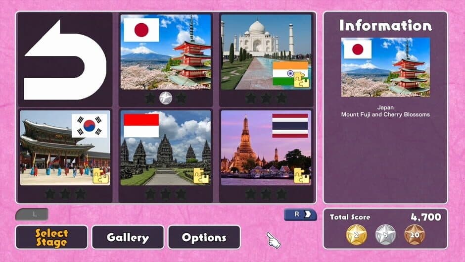Скриншот 1 из Jigsaw Masterpieces: Landscapes with Flags of the World - Asia vol.1