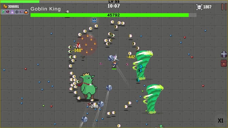 Скриншот 1 из Pixel Survivors: Roguelike