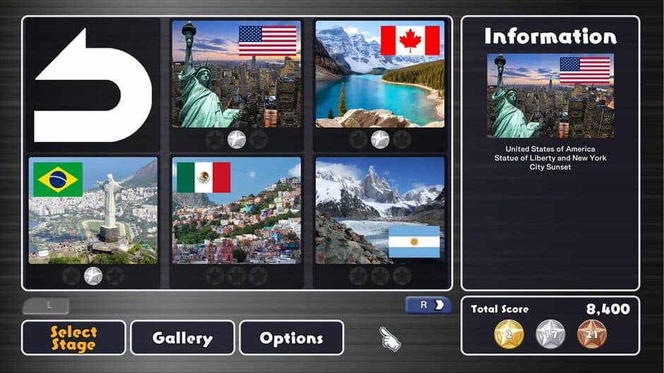 Скриншот 4 из Jigsaw Masterpieces: Landscapes with Flags of the World - Americas vol.1