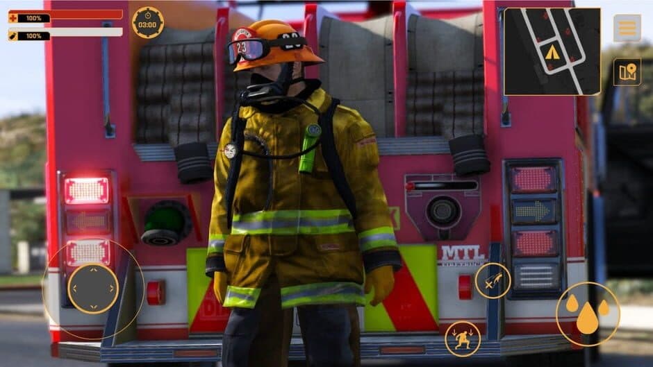 Скриншот 2 из Firefighter: Car Fire Truck Sim Driving 2022 Simulator
