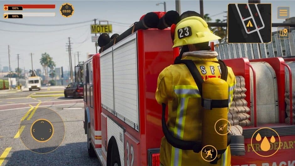 Скриншот 3 из Firefighter: Car Fire Truck Sim Driving 2022 Simulator