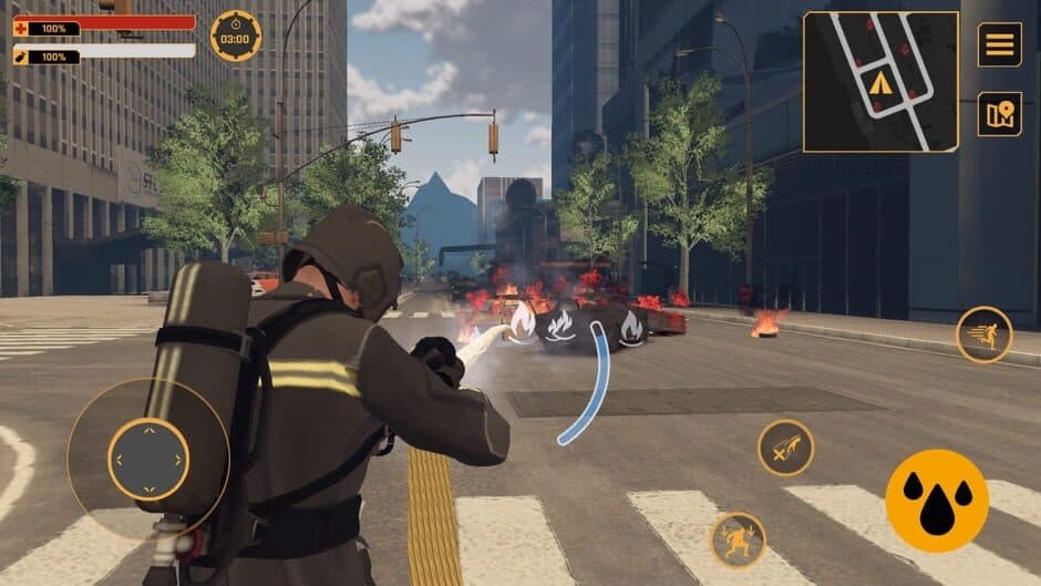 Скриншот 5 из Firefighter: Car Fire Truck Sim Driving 2022 Simulator