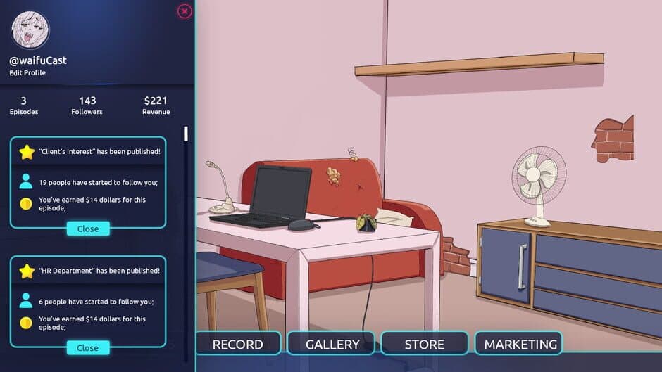 Скриншот 1 из Hentai Cast: Podcast Simulator