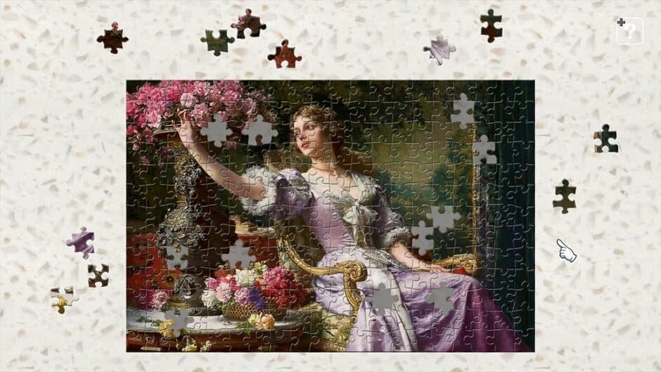 Скриншот 3 из Jigsaw Masterpieces: Masterpieces of World - Brimming with Flowers