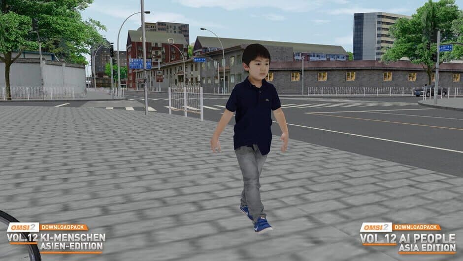 Скриншот 1 из OMSI 2: Downloadpack Vol.12 - AI-People: Asia Edition