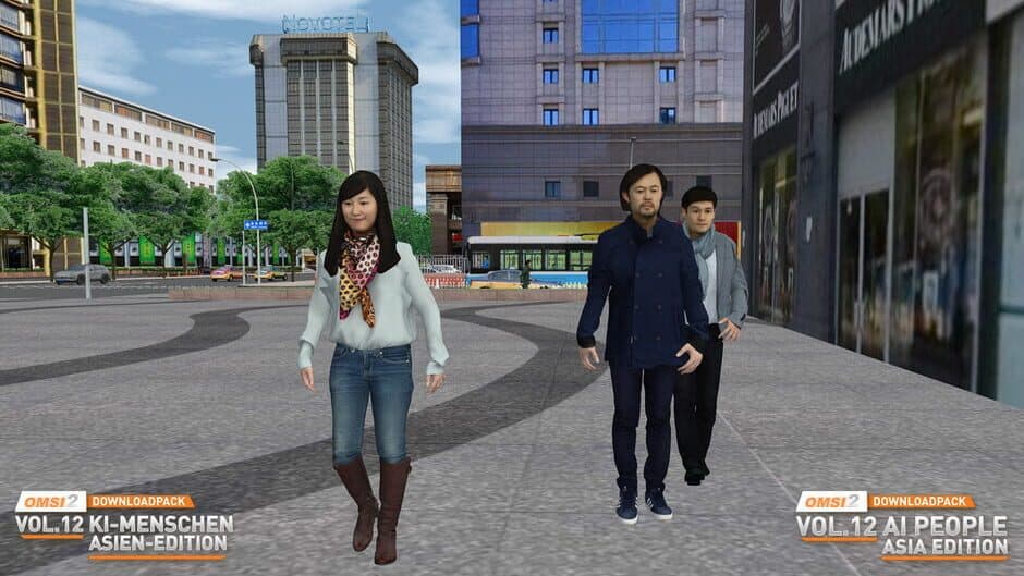 Скриншот 3 из OMSI 2: Downloadpack Vol.12 - AI-People: Asia Edition