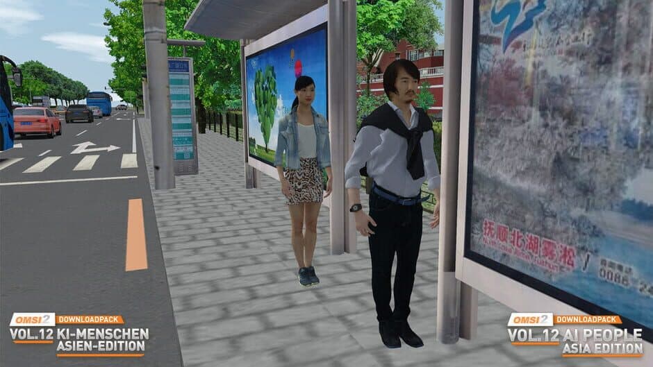 Скриншот 9 из OMSI 2: Downloadpack Vol.12 - AI-People: Asia Edition