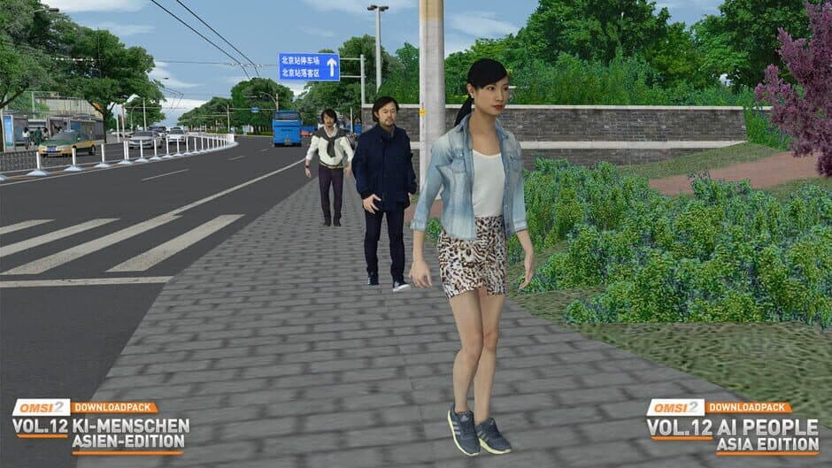 Скриншот 7 из OMSI 2: Downloadpack Vol.12 - AI-People: Asia Edition