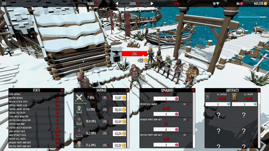 Скриншот 10 из Idle Vikings Clicker