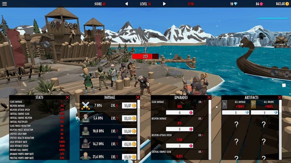 Скриншот 1 из Idle Vikings Clicker