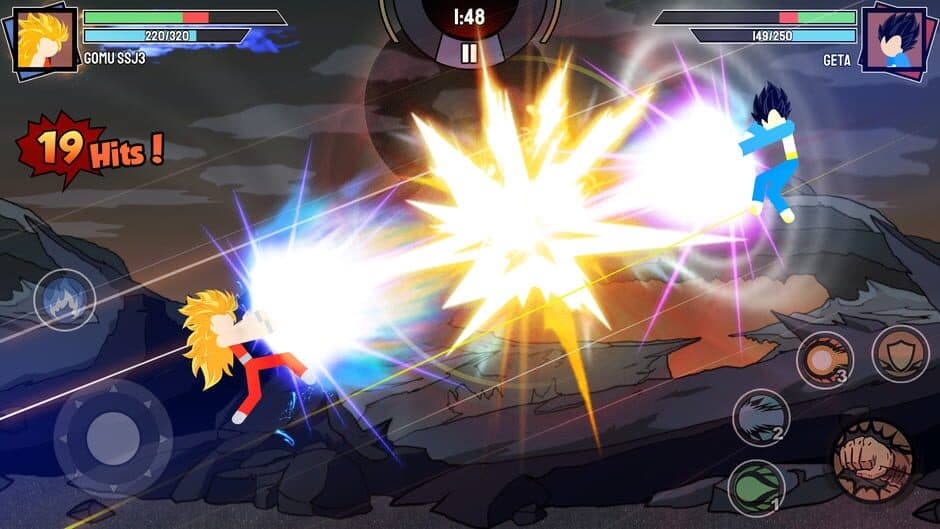 Скриншот 3 из Stickman Warriors: Super Dragon Shadow Fight