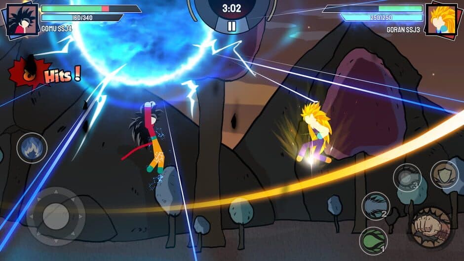 Скриншот 2 из Stickman Warriors: Super Dragon Shadow Fight