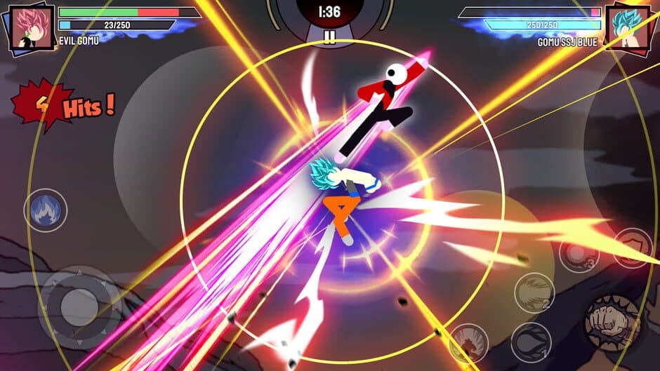 Скриншот 4 из Stickman Warriors: Super Dragon Shadow Fight