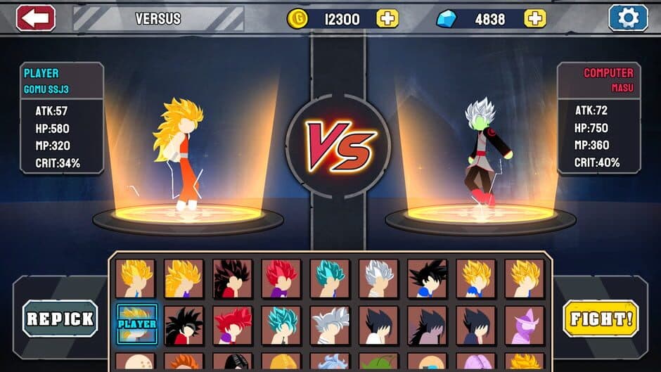 Скриншот 6 из Stickman Warriors: Super Dragon Shadow Fight