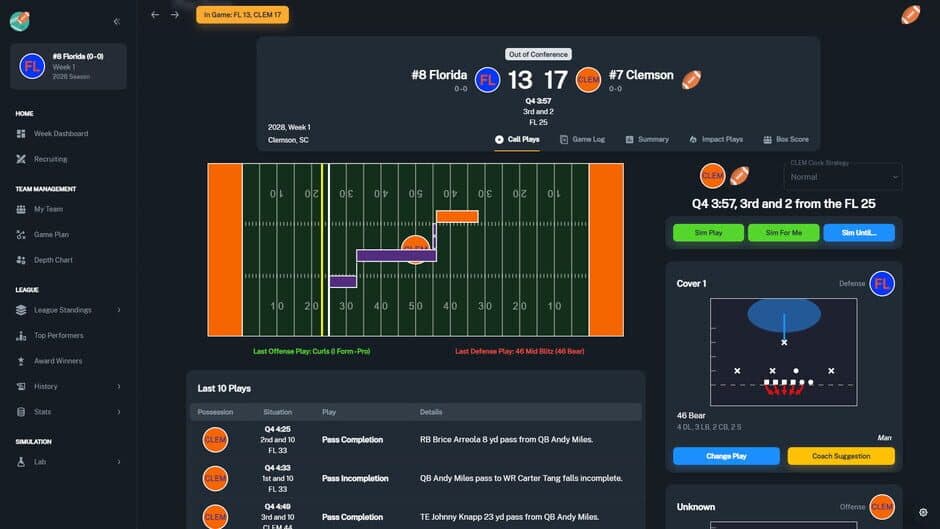 Скриншот 7 из Football Coach: College Dynasty