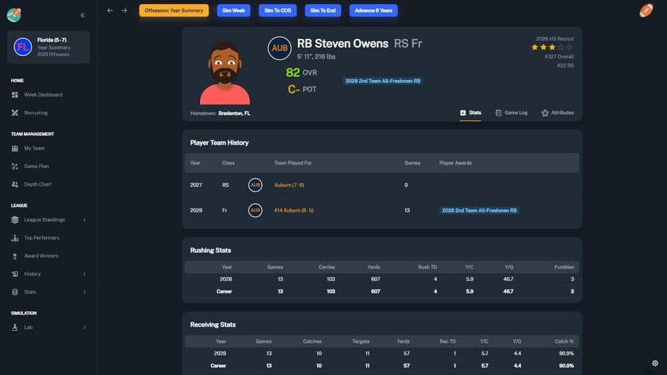 Скриншот 9 из Football Coach: College Dynasty