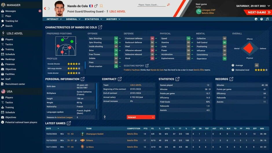 Скриншот 1 из Pro Basketball Manager 2023