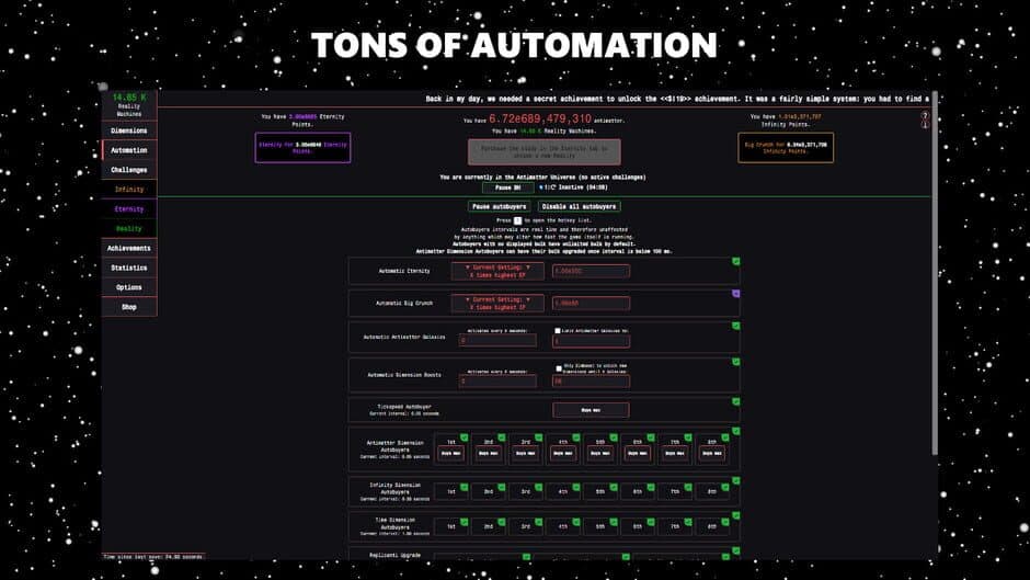 Скриншот 4 из Antimatter Dimensions