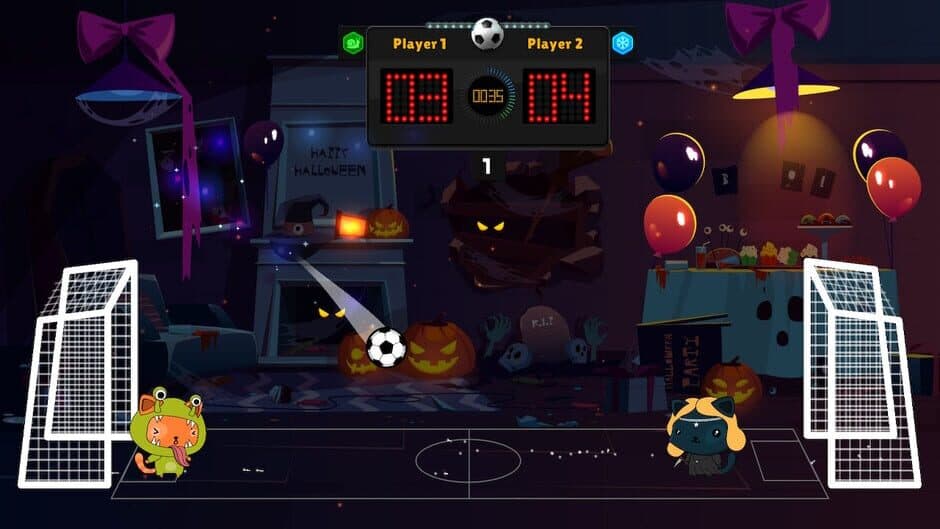 Скриншот 2 из Kitten's Head Football: Halloween