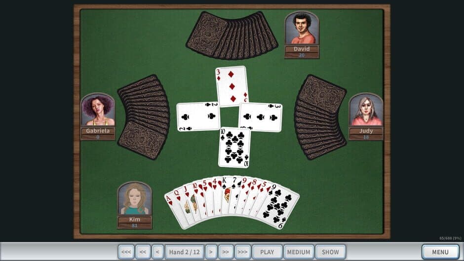 Скриншот 2 из GrassGames Hearts 3