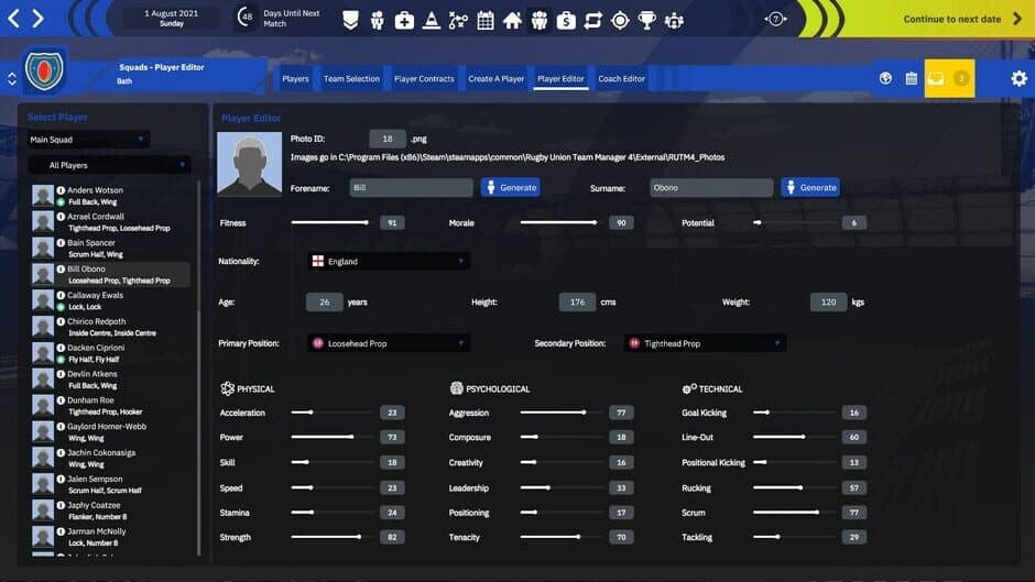 Скриншот 1 из Rugby Union Team Manager 4