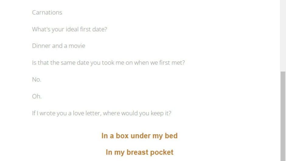 Скриншот 2 из Answer These 10 Questions And I'll Tell You What Kind of Lover You Are