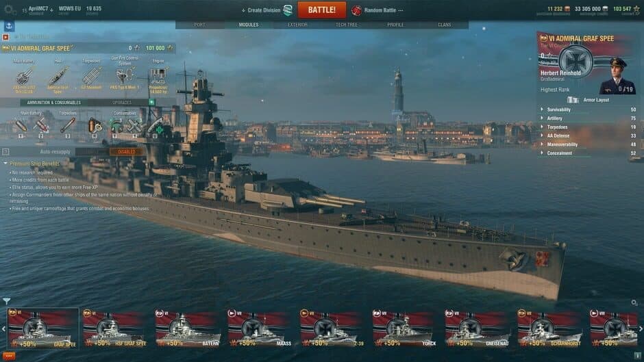 Скриншот 3 из World of Warships: Admiral Graf Spee Pack