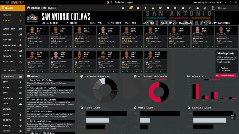 Скриншот 5 из Draft Day Sports: Pro Basketball 2023
