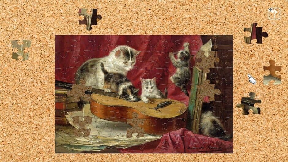 Скриншот 1 из Jigsaw Masterpieces: Masterpieces of World - Dogs and Cats in the Painting