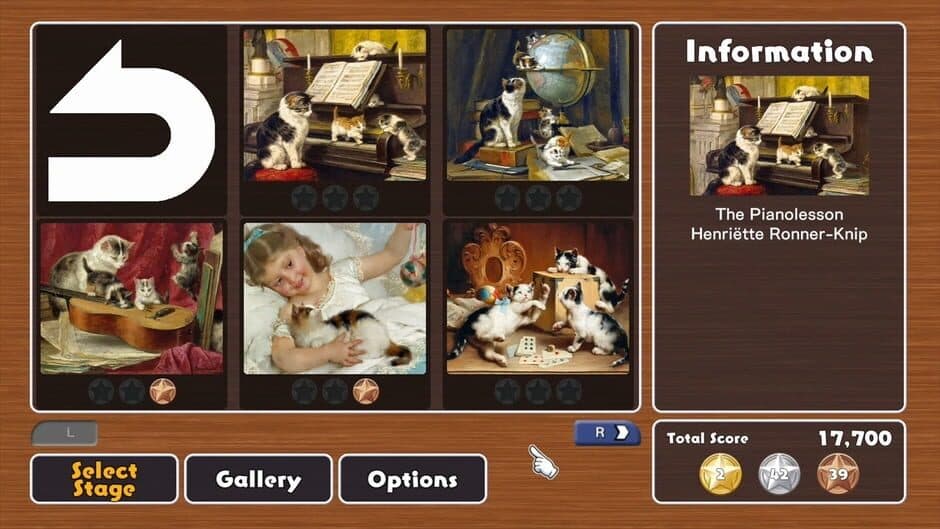 Скриншот 4 из Jigsaw Masterpieces: Masterpieces of World - Dogs and Cats in the Painting