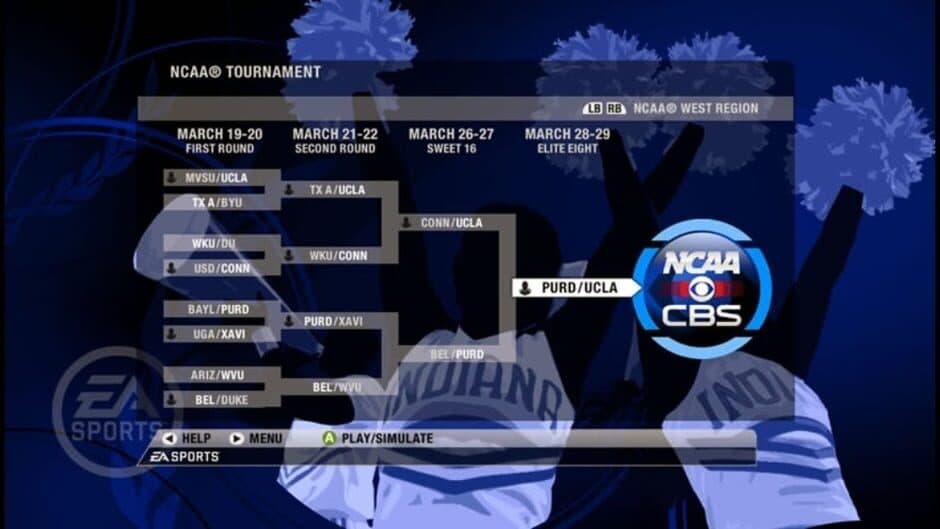 Скриншот 1 из NCAA Basketball 09: March Madness Edition