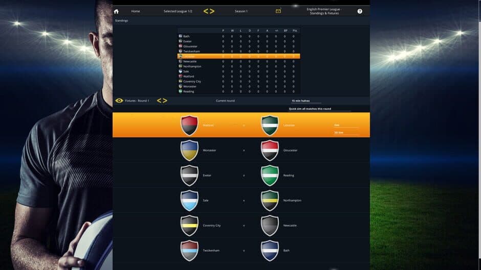 Скриншот 1 из National Rugby Manager: European Rugby Pack