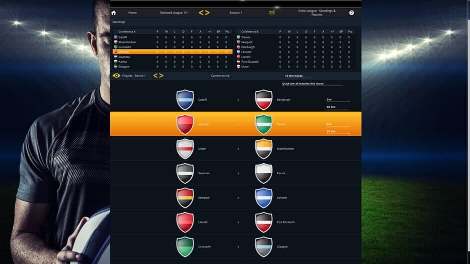 Скриншот 2 из National Rugby Manager: European Rugby Pack