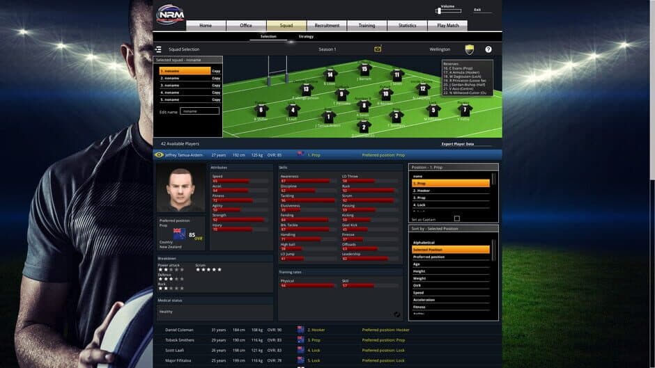 Скриншот 5 из National Rugby Manager: Southern Hemisphere Rugby Pack