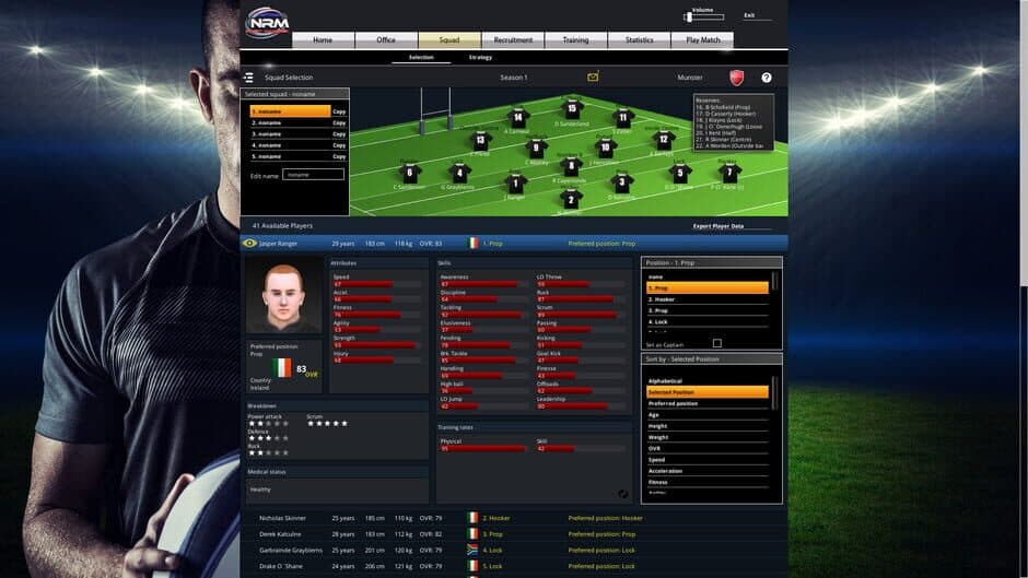 Скриншот 10 из National Rugby Manager: European Rugby Pack