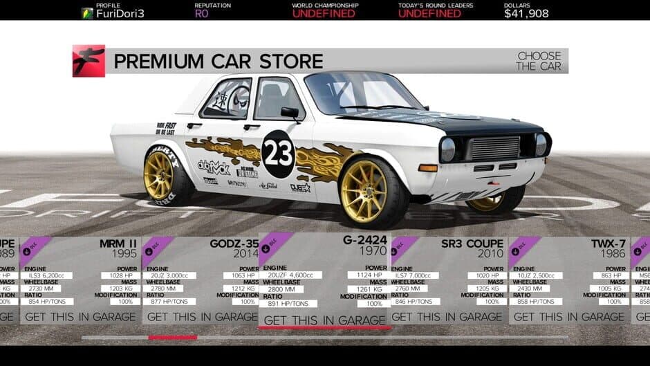 Скриншот 1 из Furidashi: Drift Cyber Sport - Premium Cars Pack 2