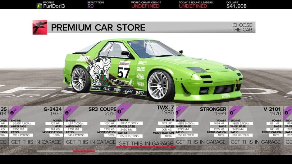 Скриншот 5 из Furidashi: Drift Cyber Sport - Premium Cars Pack 2