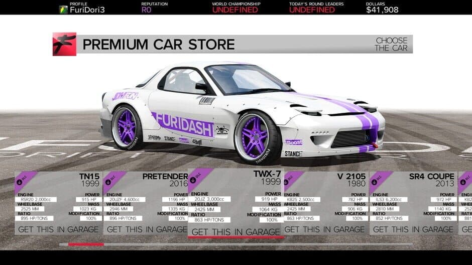 Скриншот 4 из Furidashi: Drift Cyber Sport - Premium Cars Pack 1